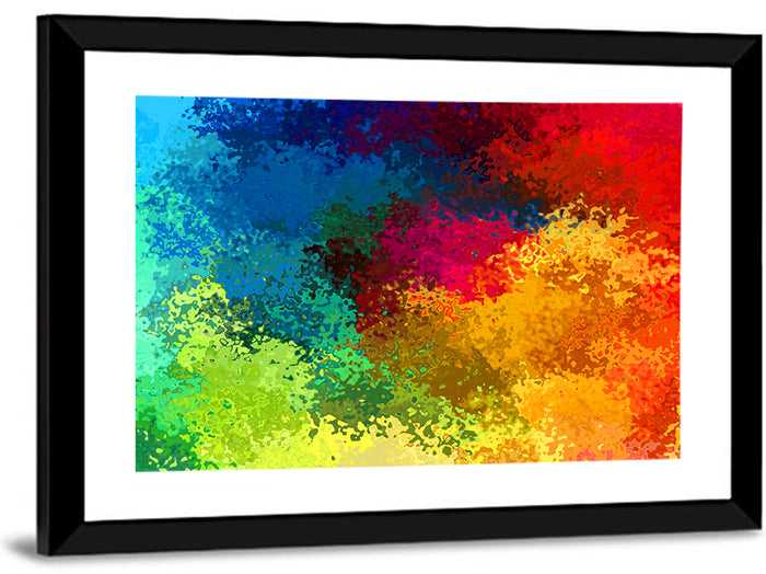 Diagonal Rainbow Gradient Wall Art as a framed print