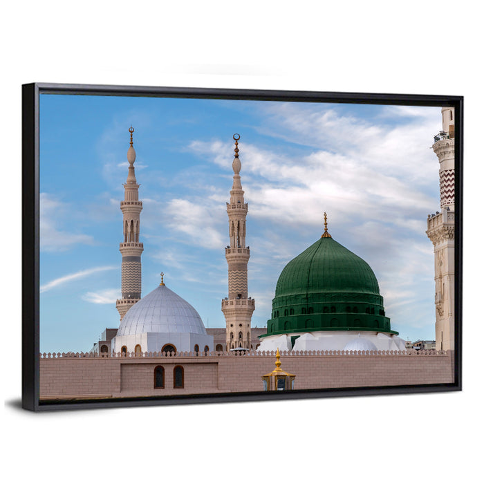 Al-masjid An-nabawi, Medina Wall Art as a framed canvas