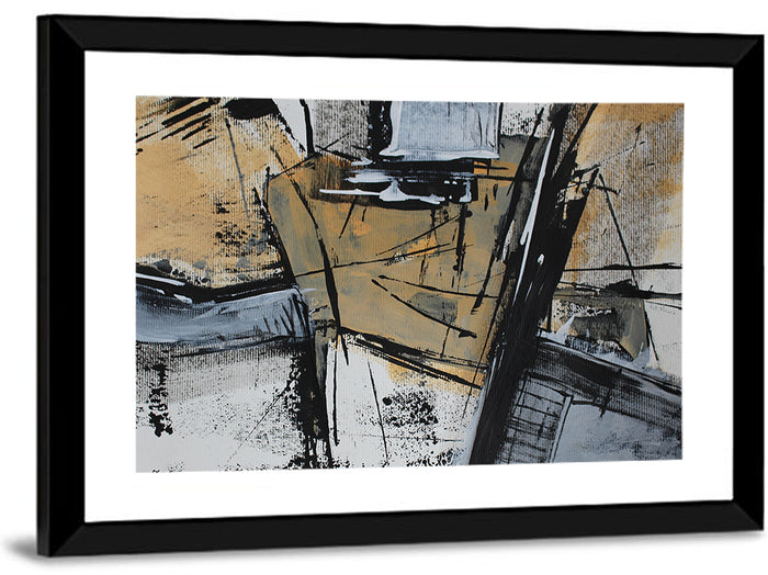 Layered Geometric Texture Wall Art as a framed print