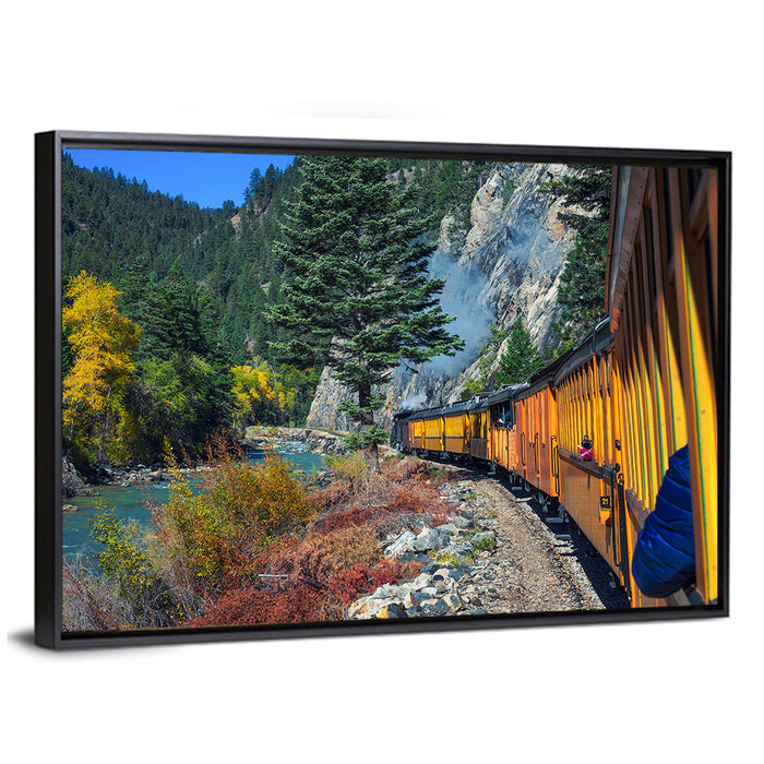 Steam Engine No 21 in Colorado Wall Art as a framed canvas