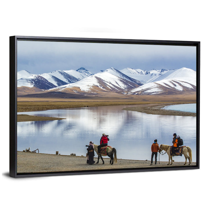 Namco Lake with Horse Riders Wall Art
