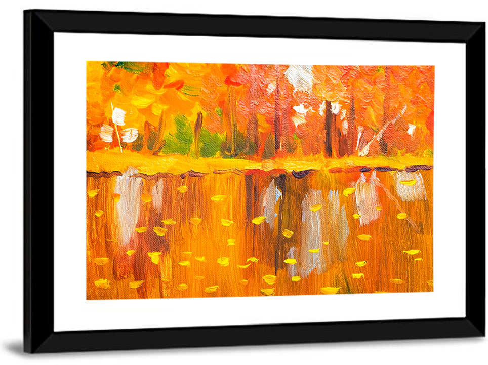 Autumn Trees Oil Painting Wall Art