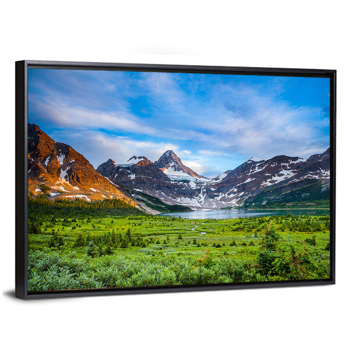 Mount Assiniboine Glacier and Magig Lake Wall Art