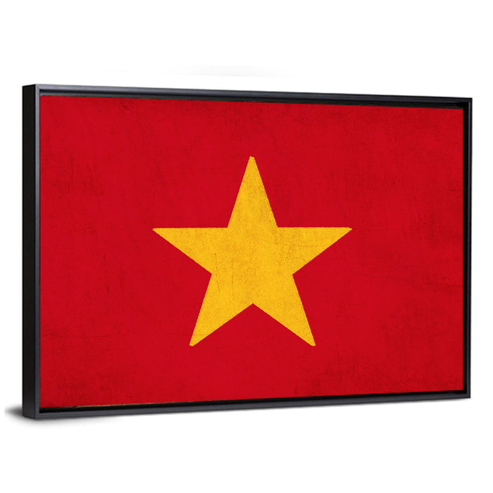 Vietnamese Flag Graphic Wall Art as a framed canvas