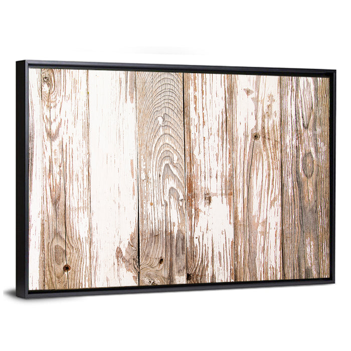 Weathered Wood Plank Texture Wall Art as a framed canvas