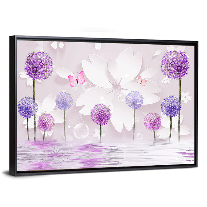 Eastern Floral Ornament Wall Art as a framed canvas