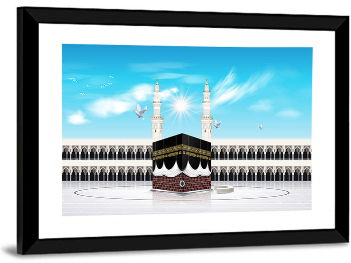 Khana E Kaaba Wall Art as a framed print