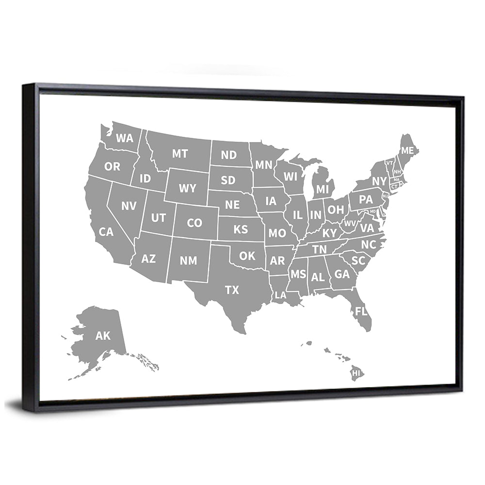 Map Of USA Wall Art