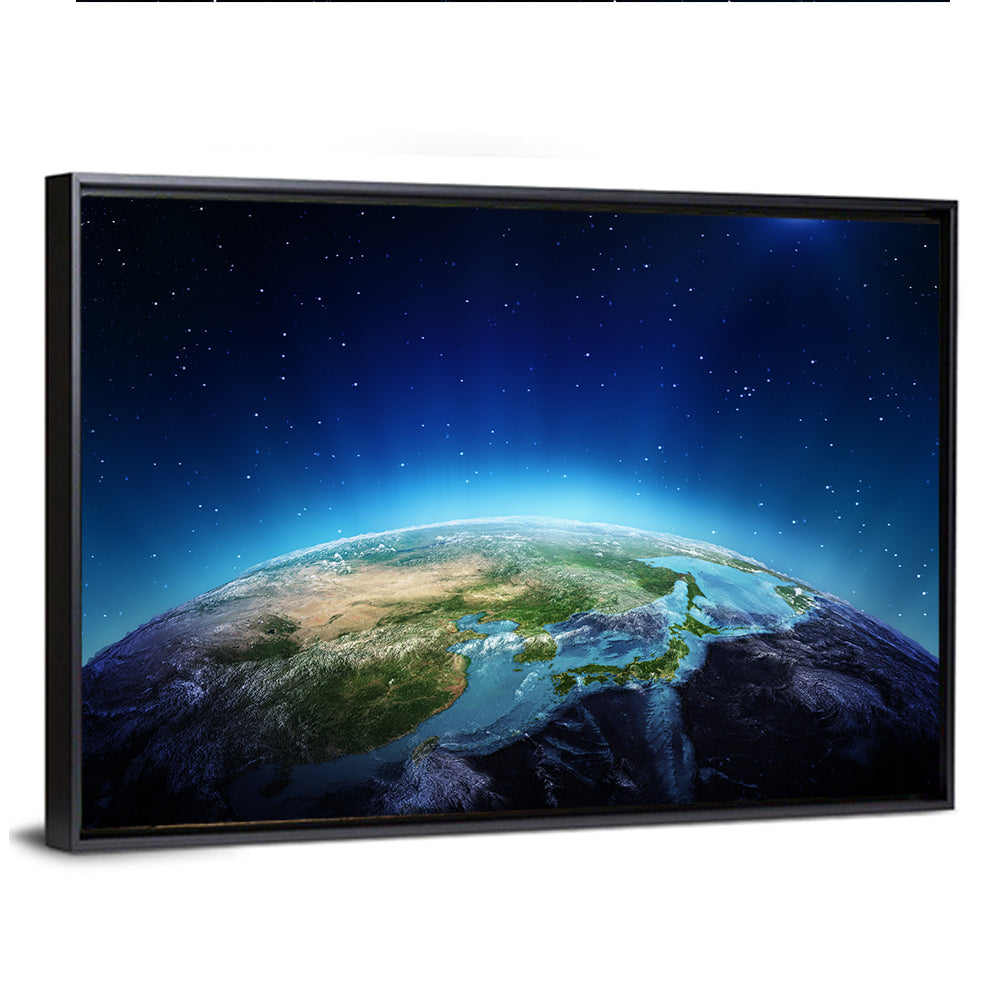Japan & China From Space Wall Art