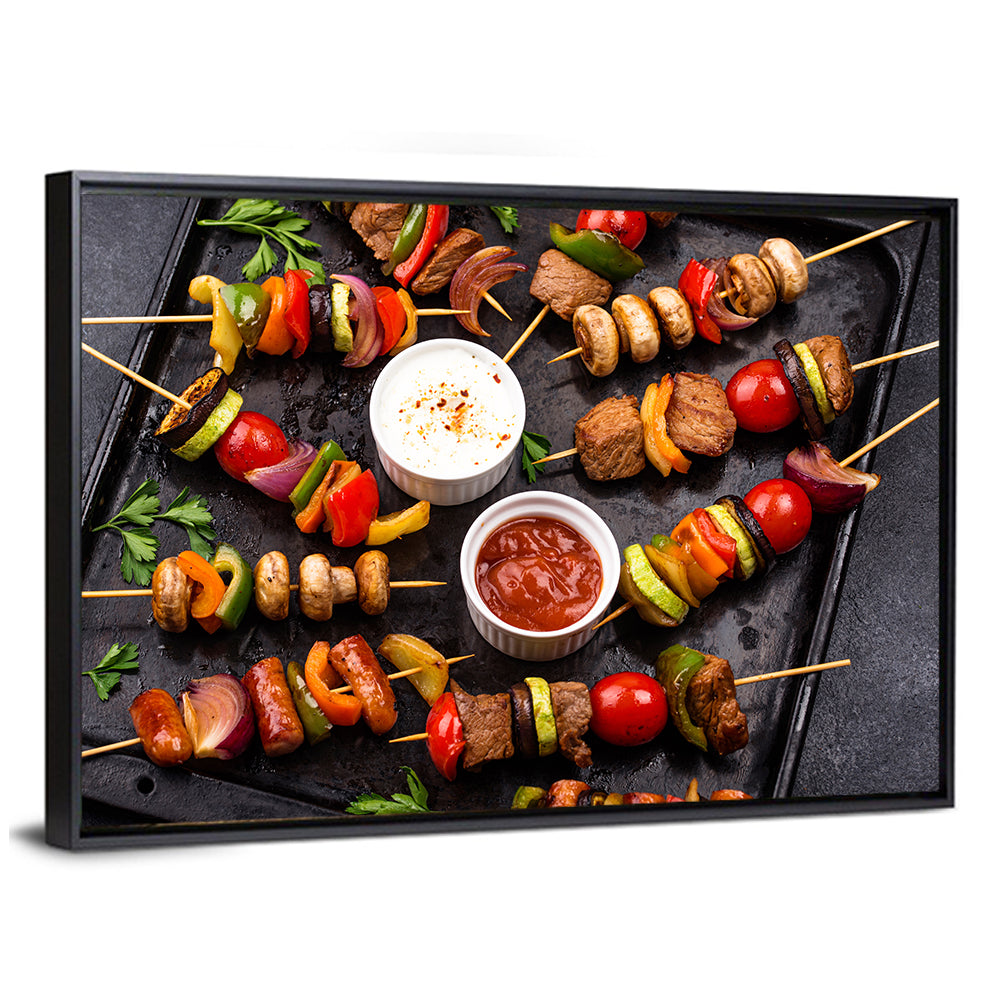 Grilled Kebabs Wall Art