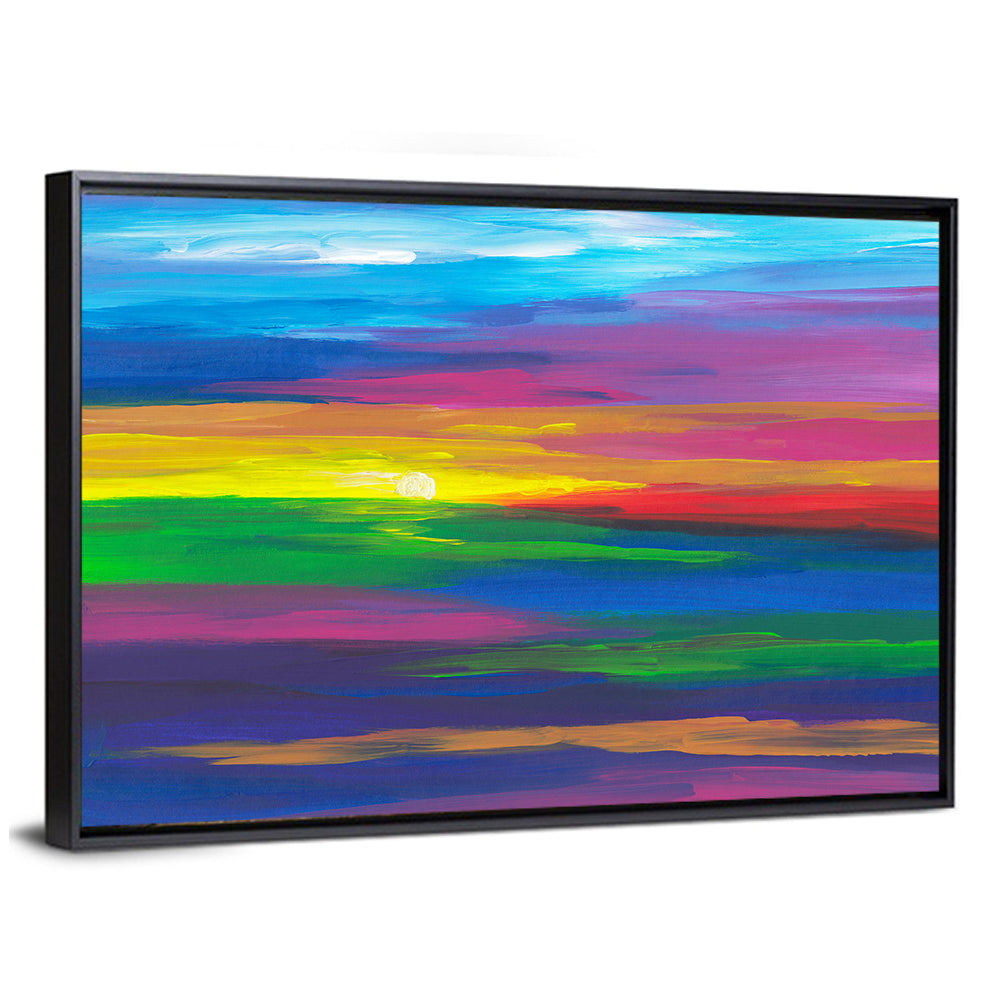 Colorful Sunset Abstract Wall Art