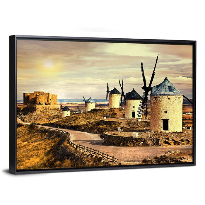 Windmills of Consuegra, Spain Wall Art as a framed canvas
