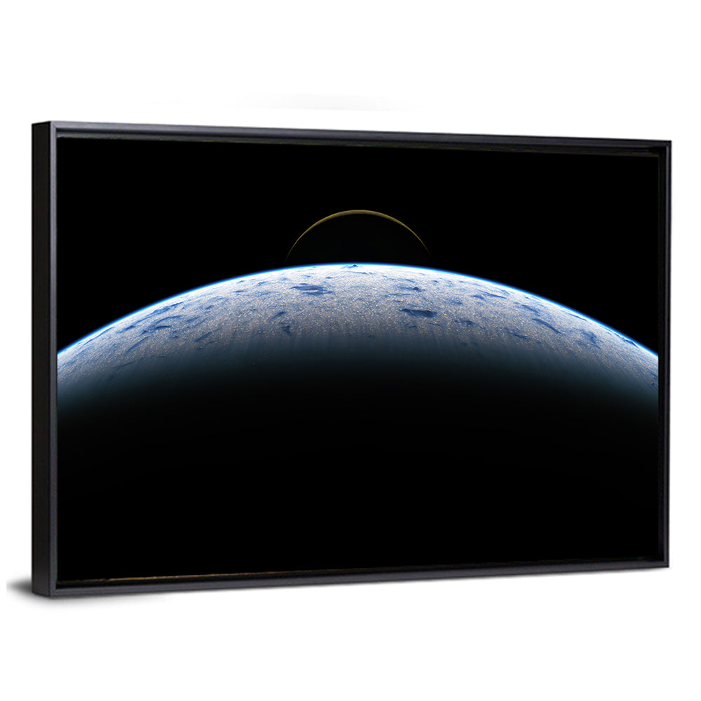 Earth & Moon From Space Wall Art
