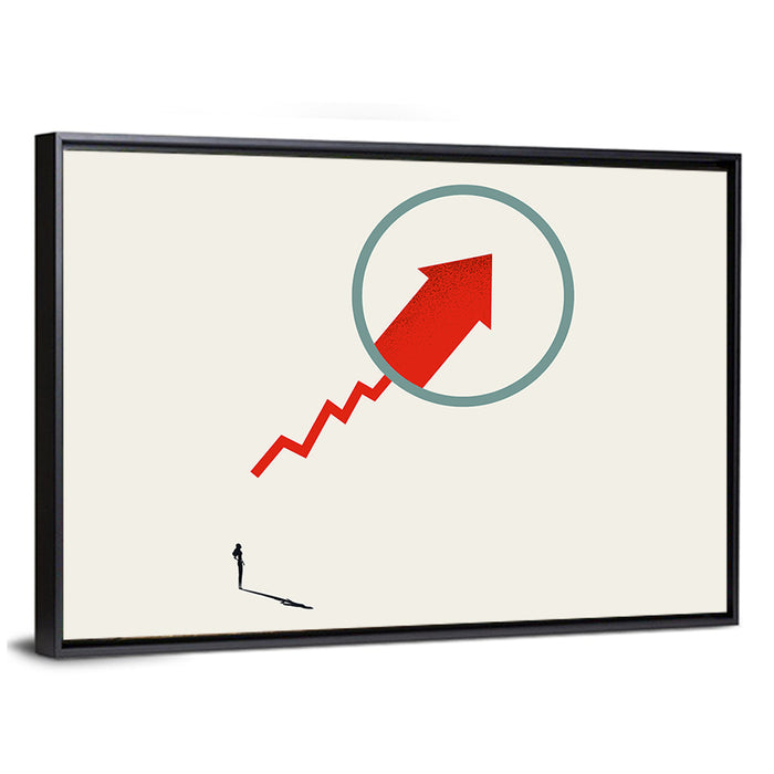 Investment Strategy Concept Wall Art as a framed canvas