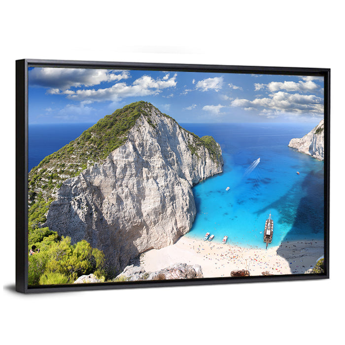 Navagio Beach, Zakynthos Wall Art as a framed canvas