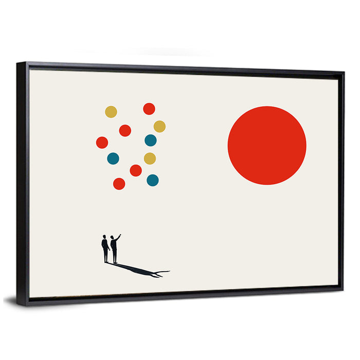Symbol of Partnership Wall Art as a framed canvas