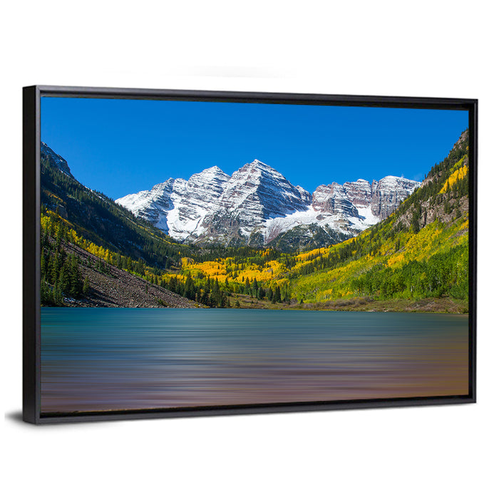 Autumn at Maroon Bells Wall Art as a framed canvas
