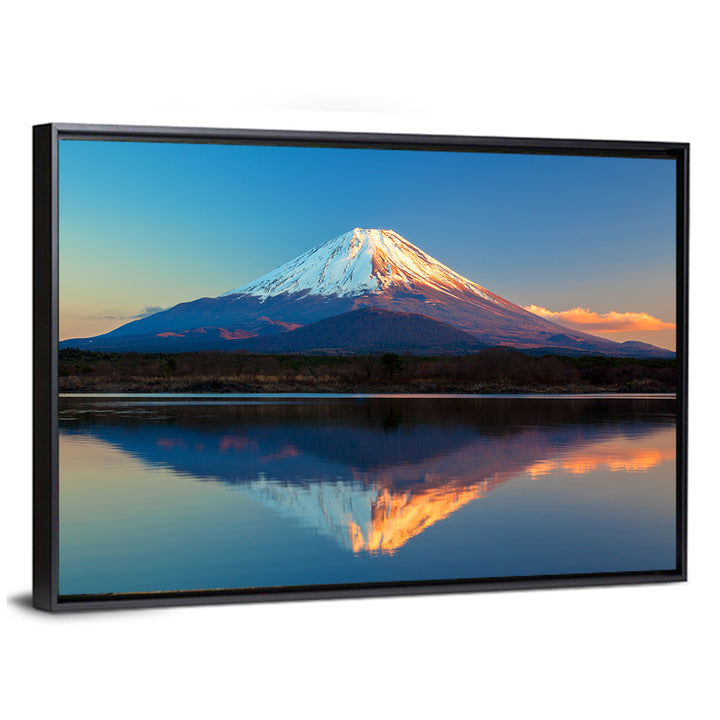Mount Fuji Reflected on Lake Shoji Wall Art