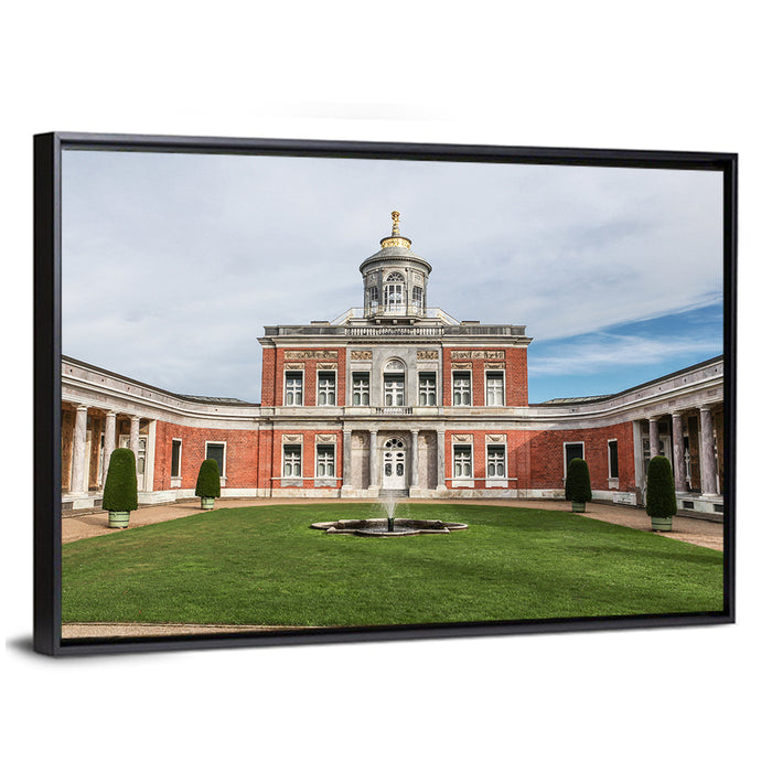 Marble Palace, Potsdam Garden View Wall Art as a framed canvas