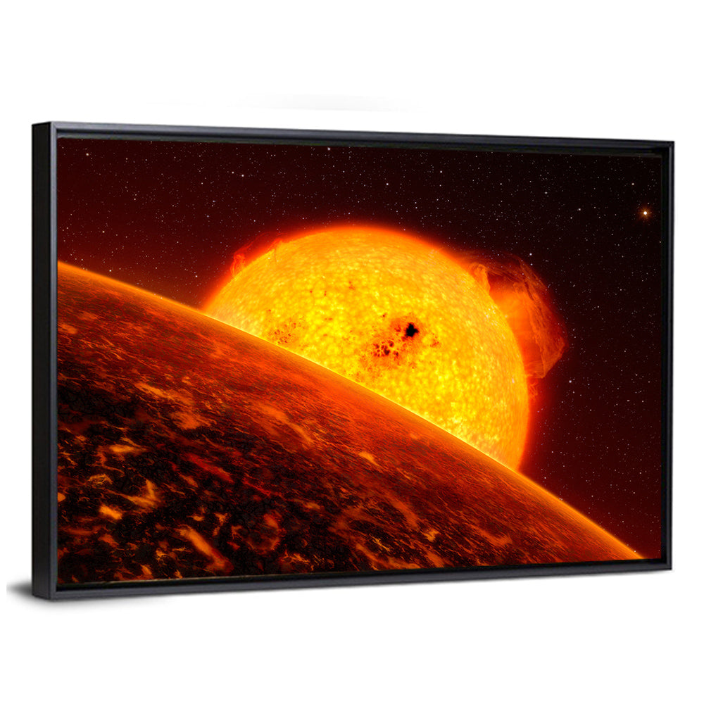 Red Sun From Space Wall Art
