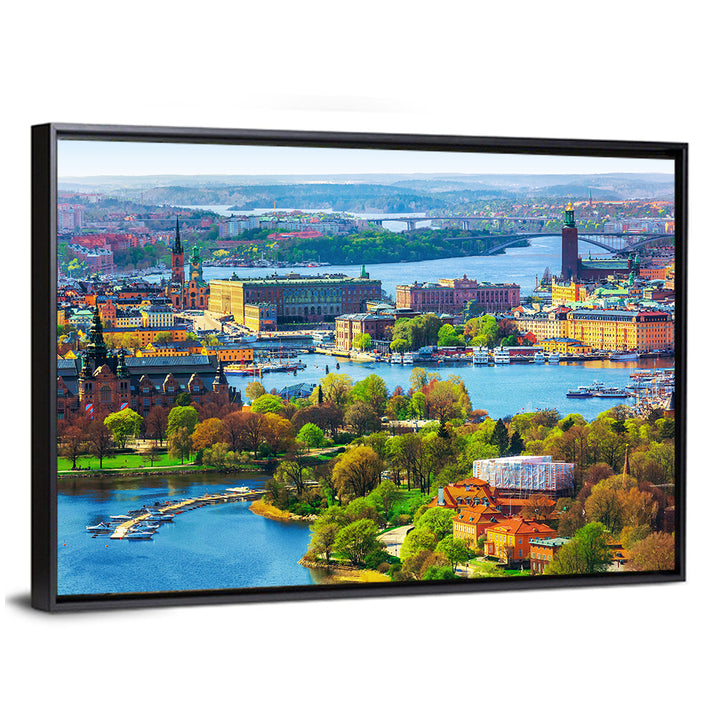 Gamla Stan Harbor Panorama Wall Art