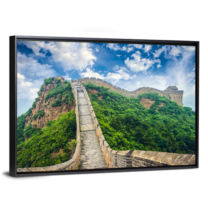 Great Stone Staircase Wall Art as a framed canvas