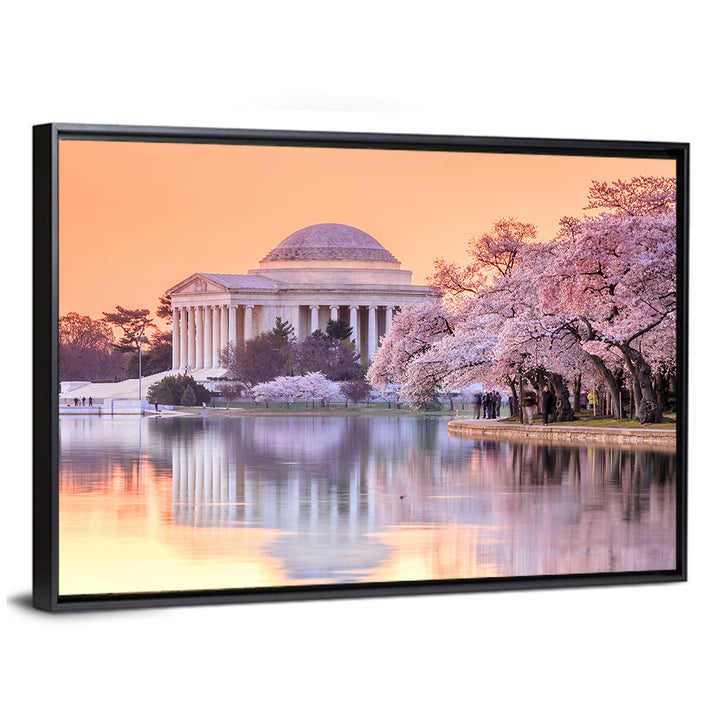 Jefferson Memorial with Cherry Blossoms Wall Art