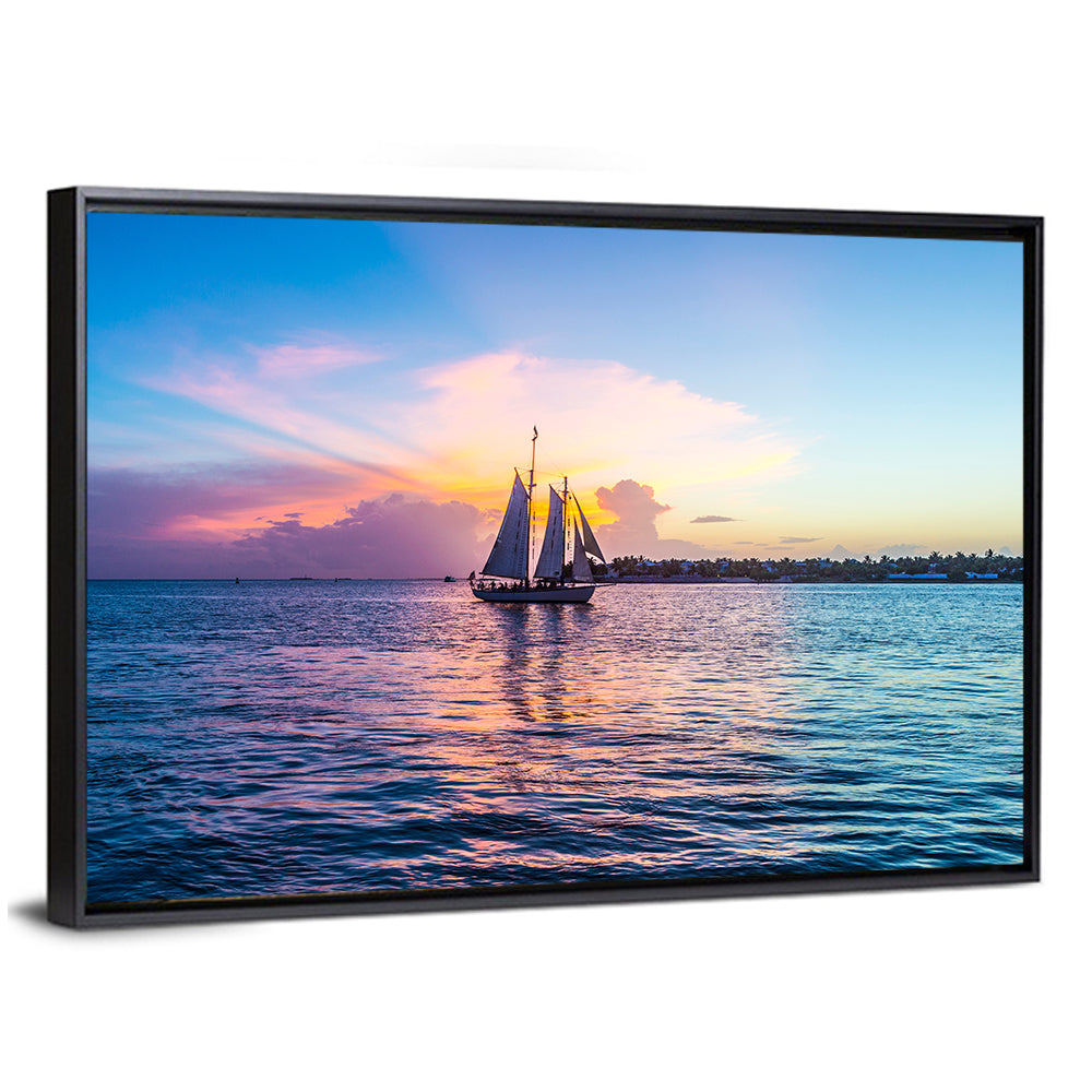 Sailing Boat At Key West Wall Art