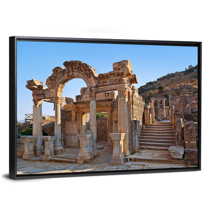 Library of Celsus, Ephesus Wall Art as a framed canvas