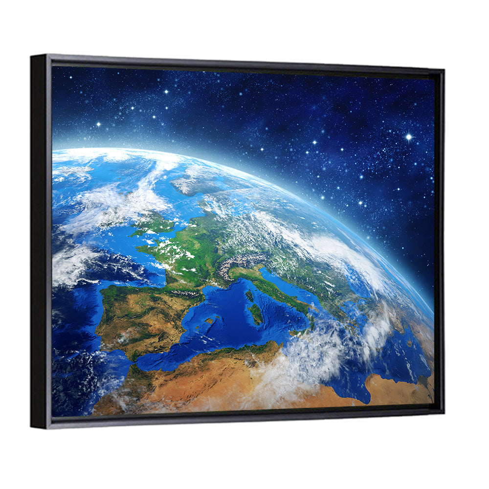 Planet Earth In Outer Space Wall Art