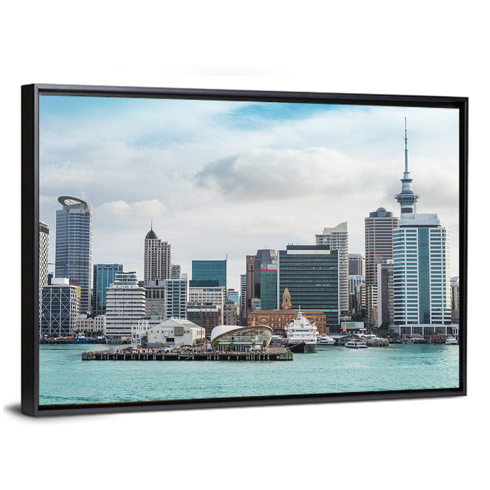 Auckland Skyline with Sky Tower Wall Art as a framed canvas