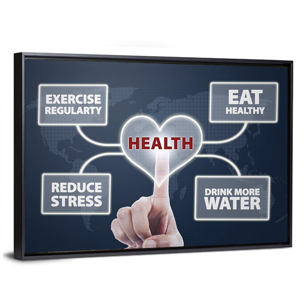 Healthy Heart Tips Wall Art