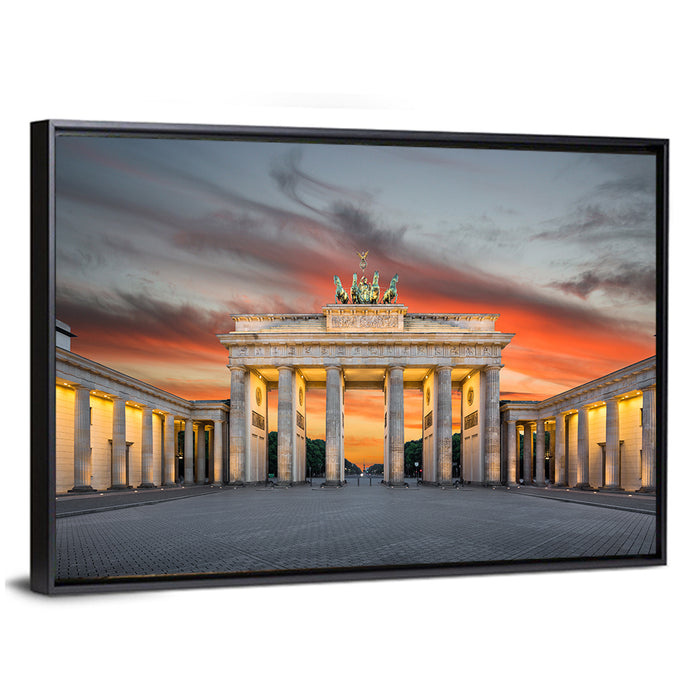 Brandenburg Gate at Dusk Wall Art as a framed canvas