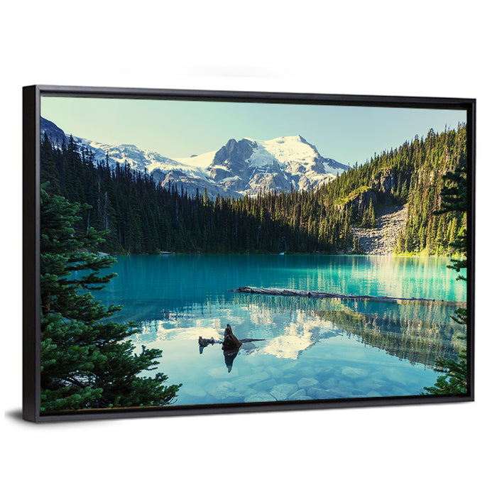 Joffre Lake, Canada Wall Art as a framed canvas