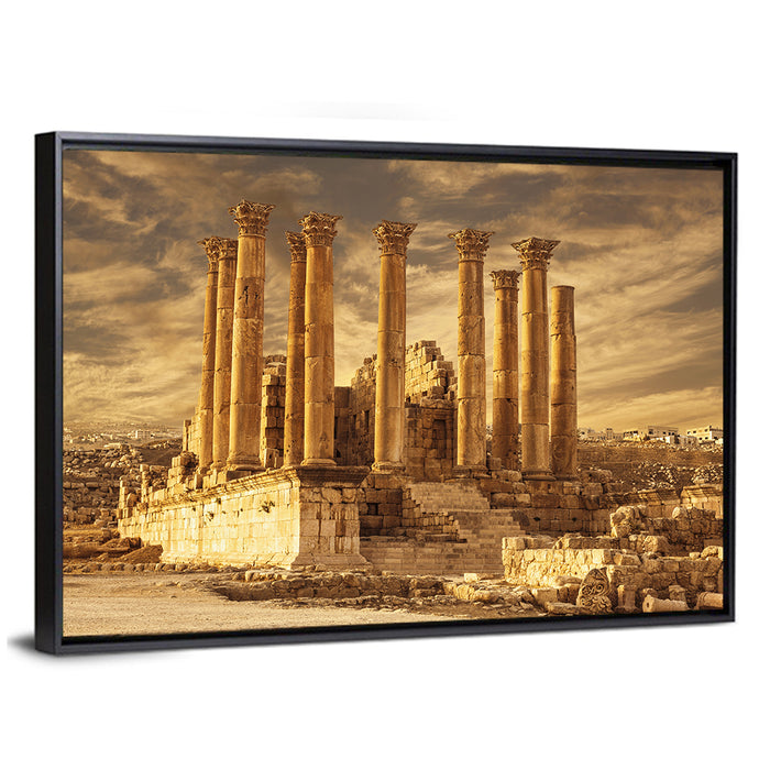 Temple of Artemis, Jerash Wall Art as a framed canvas