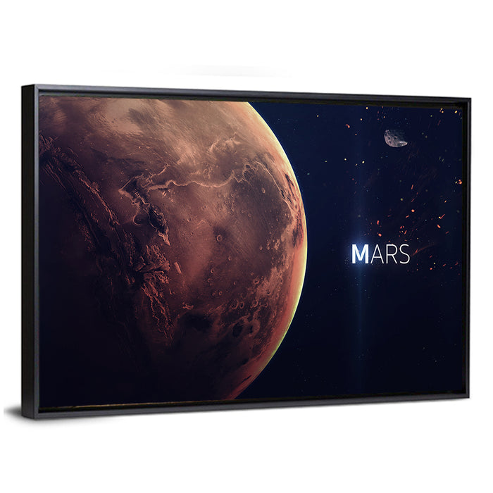 Mars Close-up Wall Art as a framed canvas