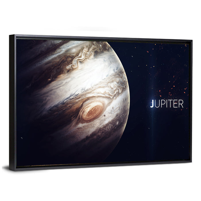 Jupiter with Great Red Spot Wall Art as a framed canvas