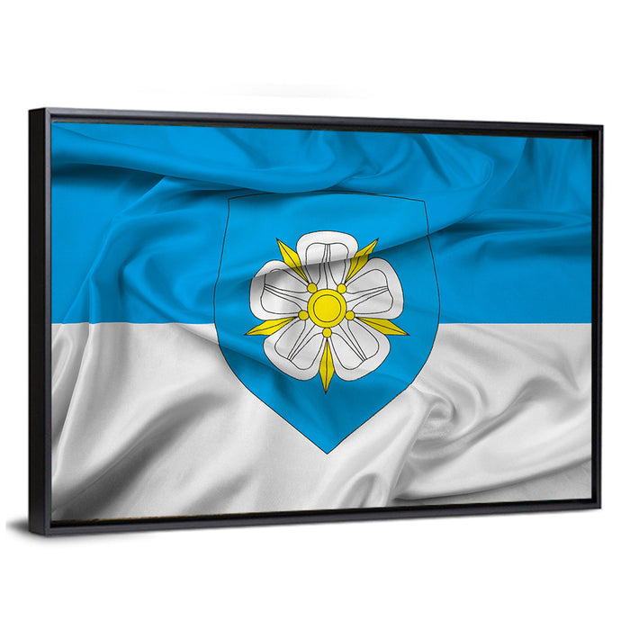 Viljandi Flag Wall Art as a framed canvas