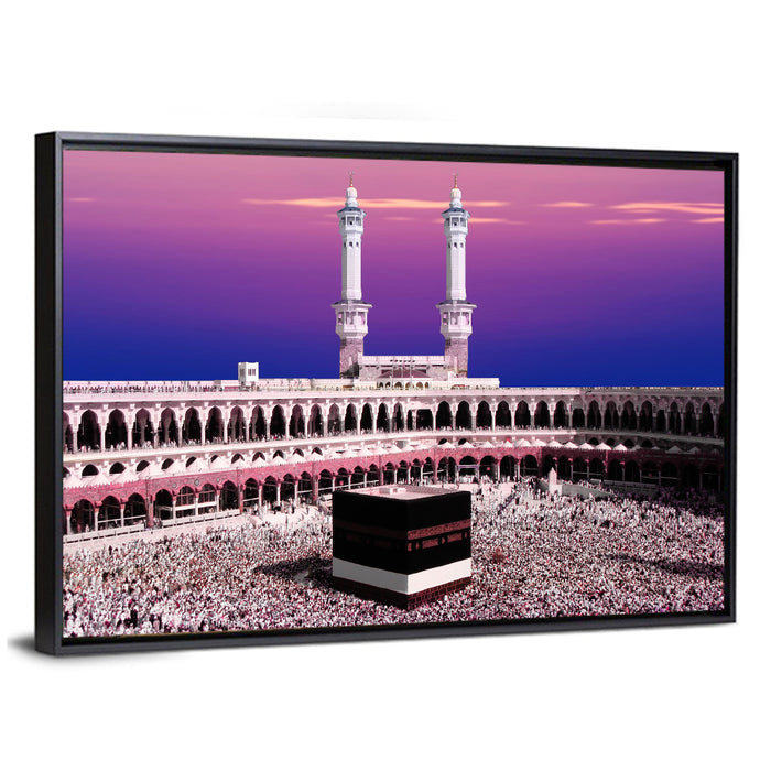 Kaaba at Twilight Wall Art as a framed canvas