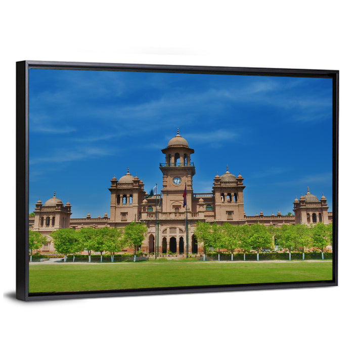University of the Punjab Old Campus Wall Art as a framed canvas
