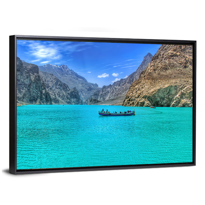 Attabad Lake, Pakistan Wall Art as a framed canvas