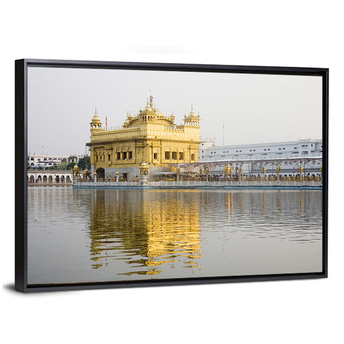 Golden Temple Reflection, Amritsar Wall Art as a framed canvas