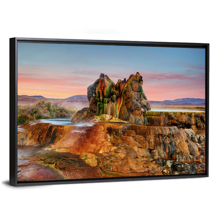 Fly Geyser, Gerlach Nevada Wall Art as a framed canvas