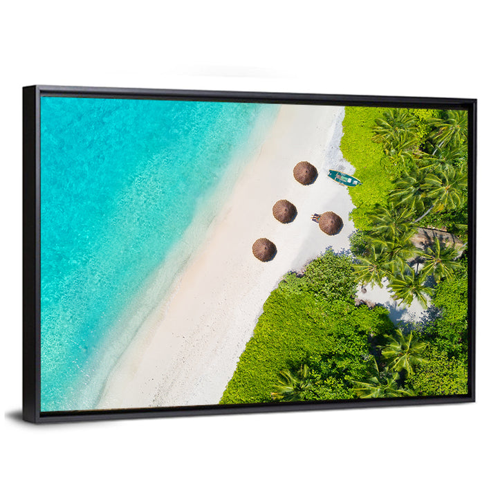 Maldives Aerial Beach View Wall Art