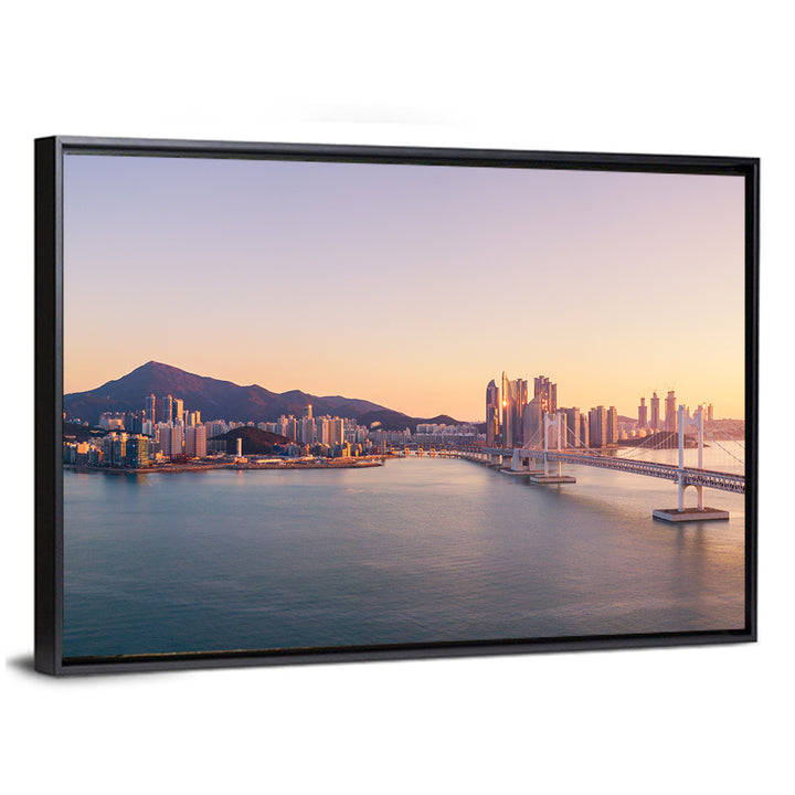 Gwangan Bridge Sunrise Skyline Wall Art