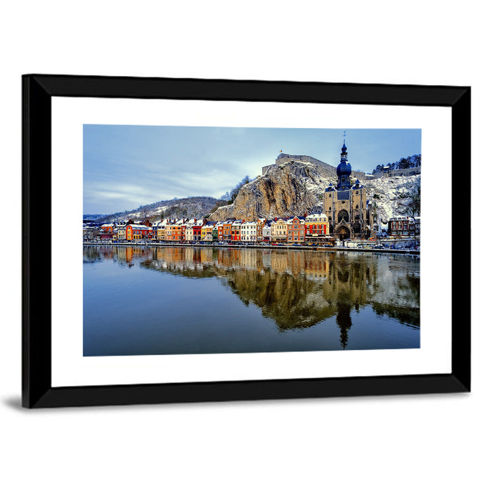 Dinant Collegiate Church on the Meuse Wall Art as a framed print