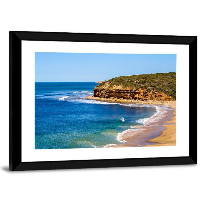 Bells Beach Coastal Cliffs Wall Art as a framed print