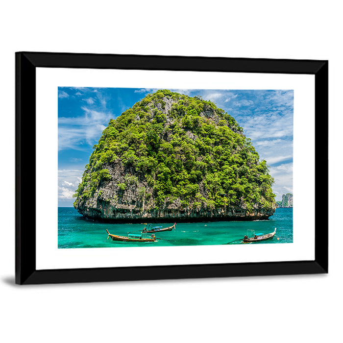 Krabi Limestone Karst Island Wall Art as a framed print