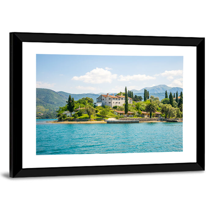 St Michael Island Monastery Wall Art as a framed print