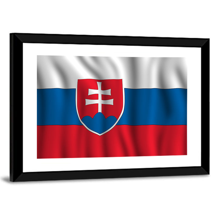 Slovak Flag with Heraldic Shield Wall Art